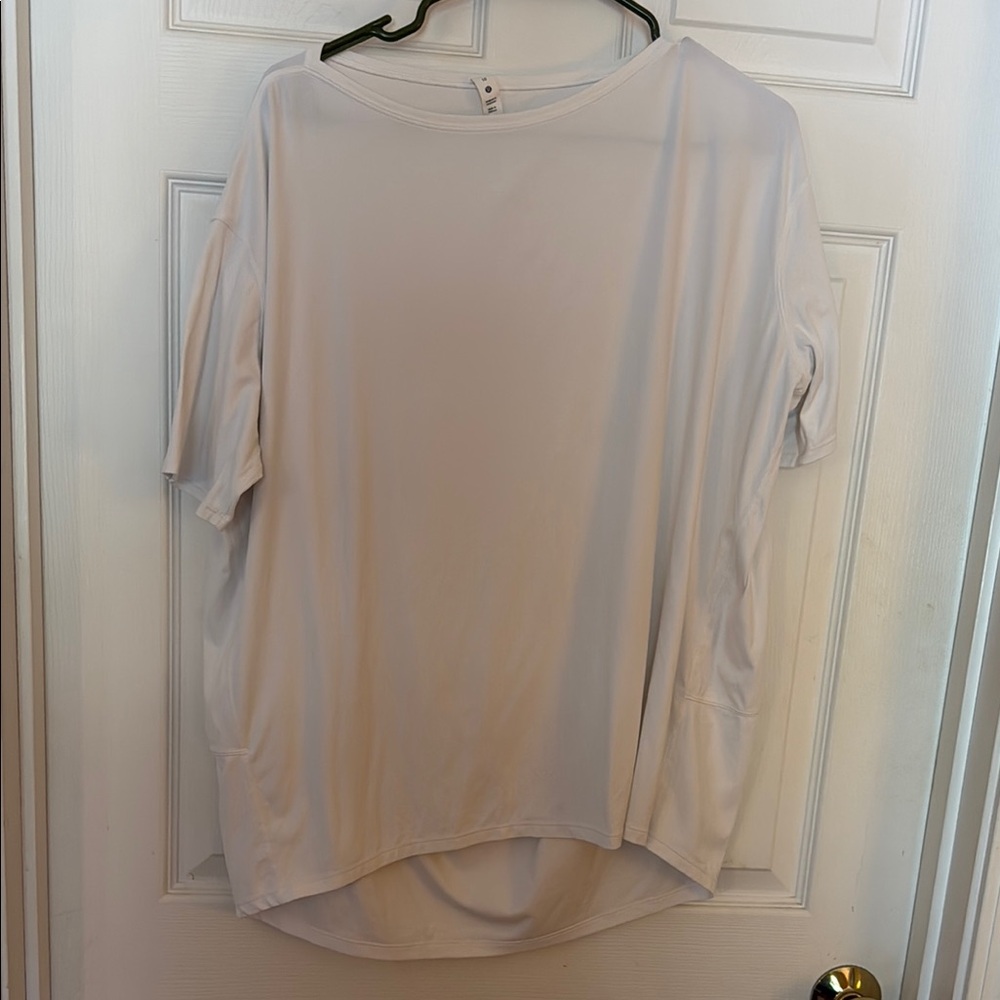 White Lululemon Nulu Back in Action Top